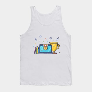 Gold trophy cartoon Tank Top